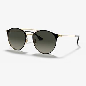 Ray-Ban RB3546 Unisex Black on Gold Frame Grey Gradient Lense